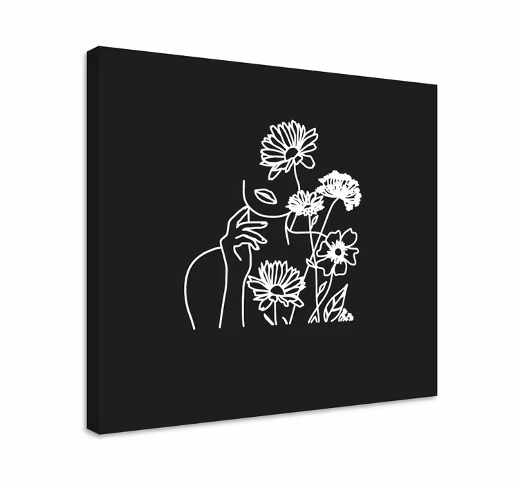 Leinwandbild Blume minimalistisches blumendesign für frauen - TenStickers