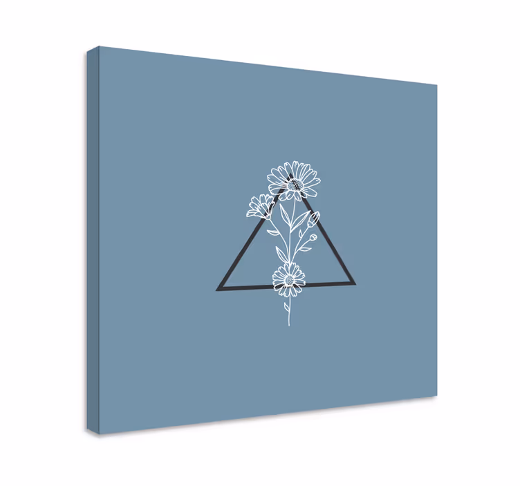 Leinwandbild florales dreieck design - TenStickers