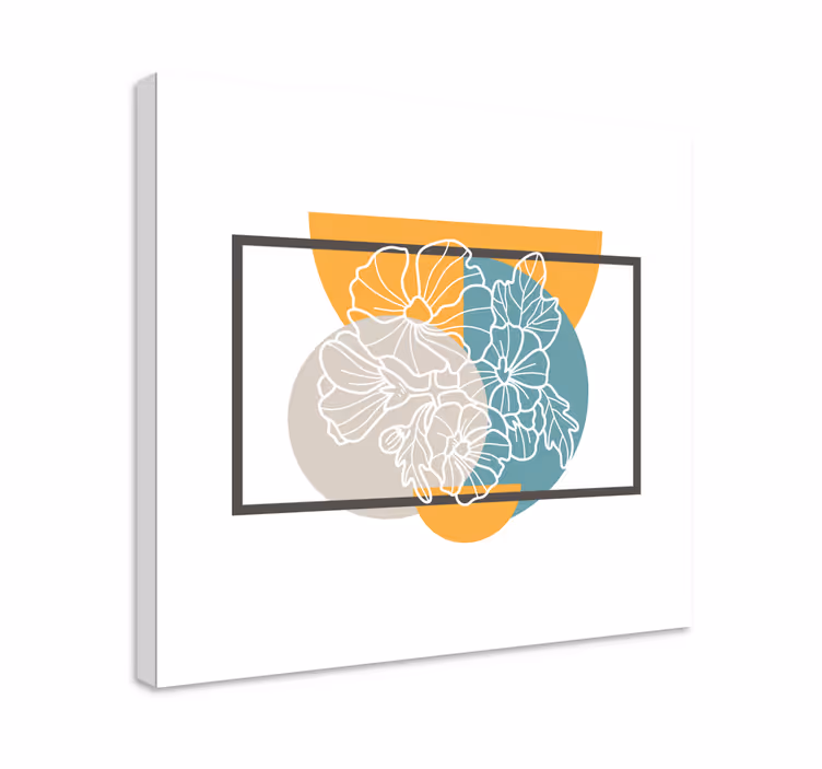 Leinwandbild botanische umrissillustration - TenStickers