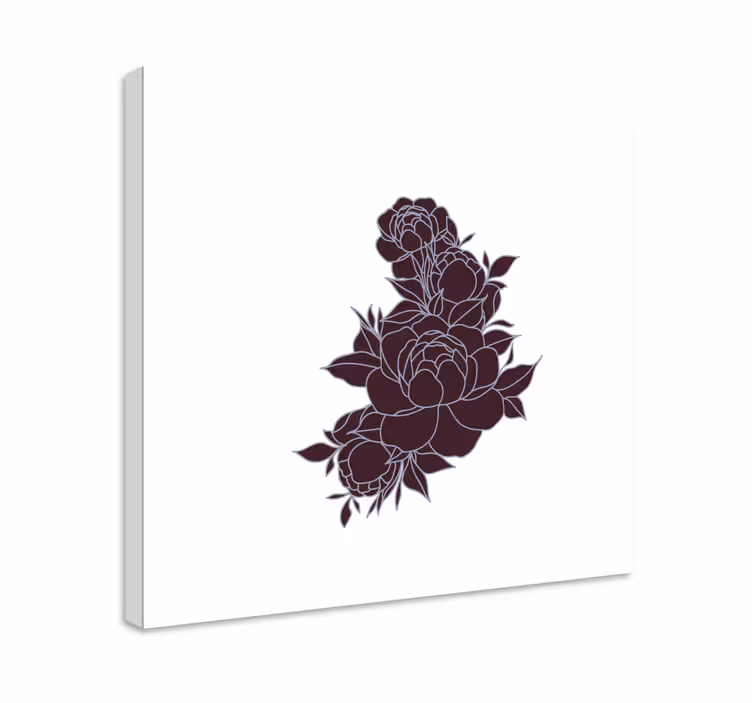 Leinwandbild mit üppigem blumenarrangement - TenStickers