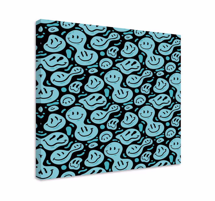Wandbilder sprüche mit fröhlichen smile-mustern - TenStickers