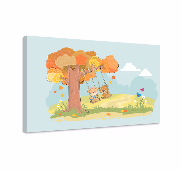 Leinwandbild Kinder bärenfreunde - TenStickers