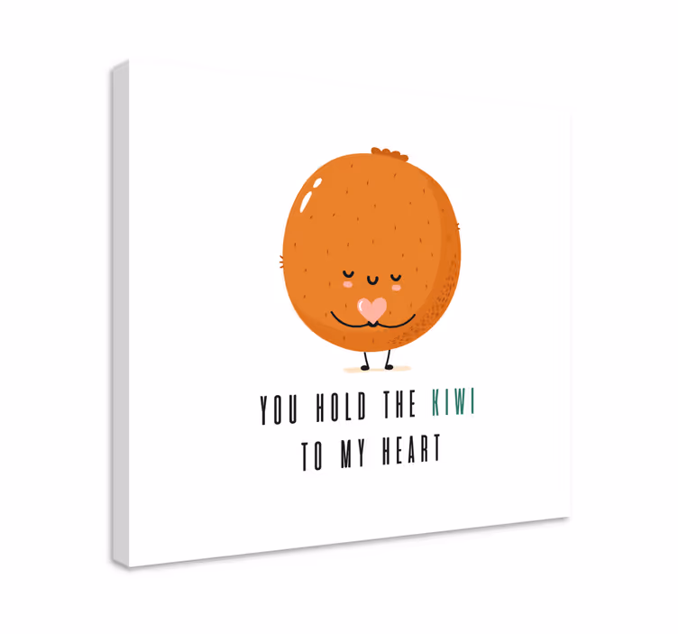 Leinwandbild obst mit niedlichem kiwi charakter - TenStickers