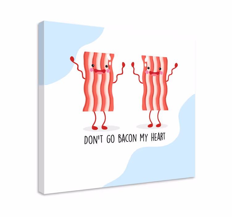 Wandbild tier mit tanzenden bacon-figuren - TenStickers