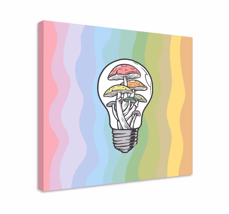Wandbilder sprüche mit pilz-lampe - TenStickers