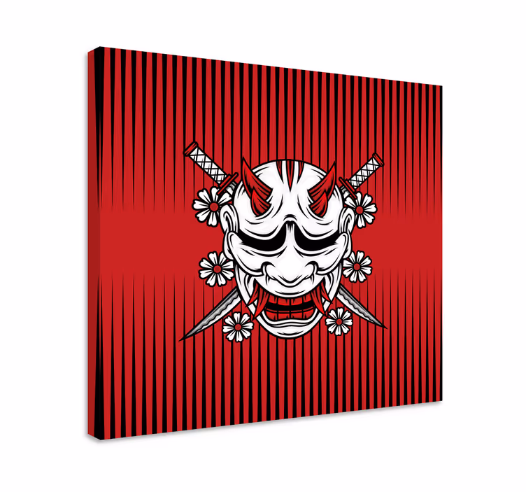 Mandala wandbilder mit dämonenmaske kunst - TenStickers