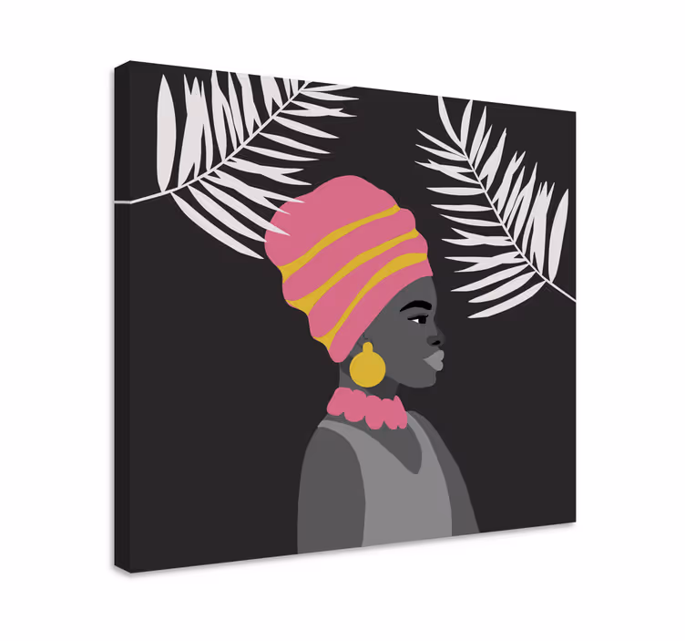 Leinwandbild elegante schwarze frau - TenStickers