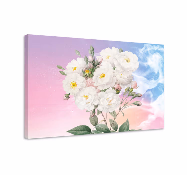 Leinwandbild weißes blumengesteck - TenStickers