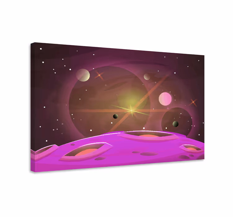 Wandbild gaming galaktische landschaft - TenStickers