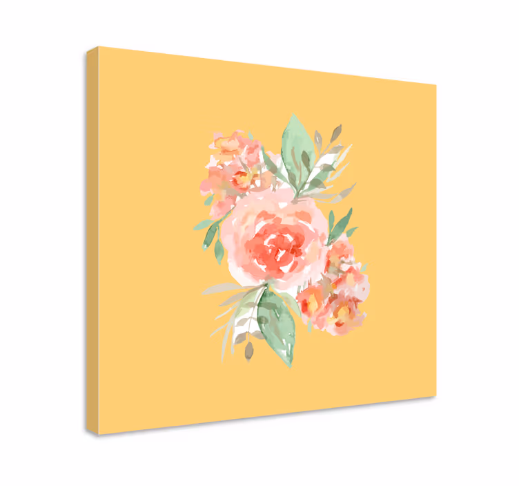 Leinwandbild mit floralem blumenstrauß design - TenStickers