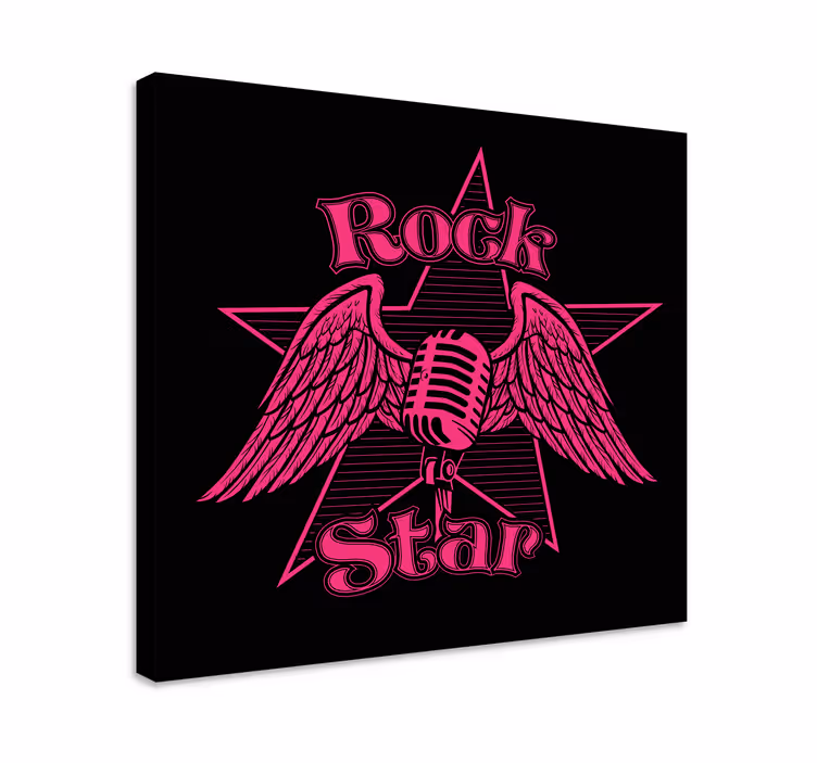 Wandbild musik rock star flügel - TenStickers