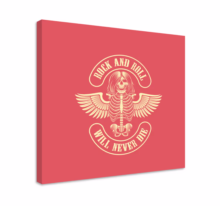 Wandbilder vintage skeleton rocklegende - TenStickers