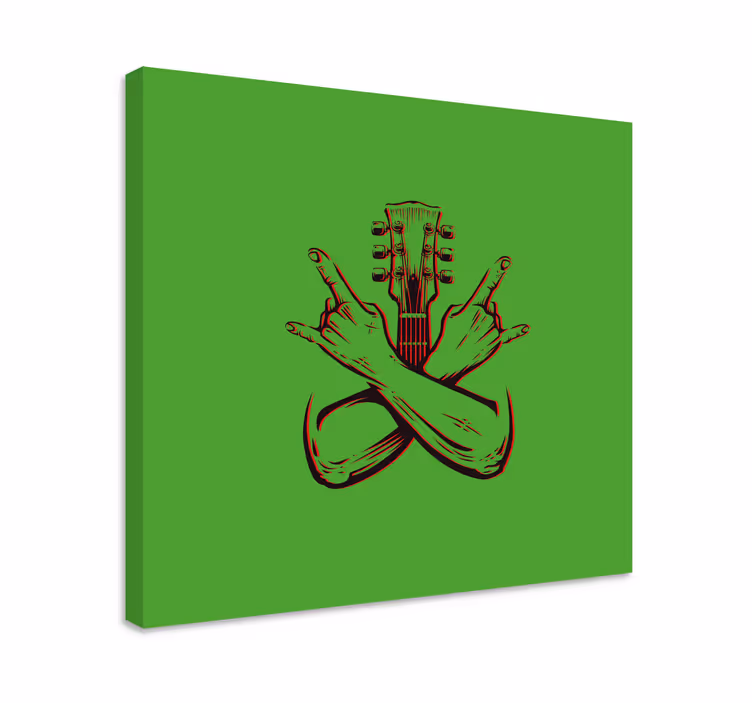 Wandbild musik gitarrenhand symbol - TenStickers