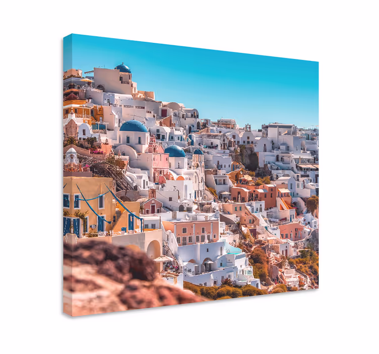 Leinwandbild santorin panoramaansicht - TenStickers