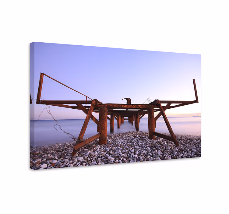 Wandbilder landschaft rustikale pier perspektive - TenStickers