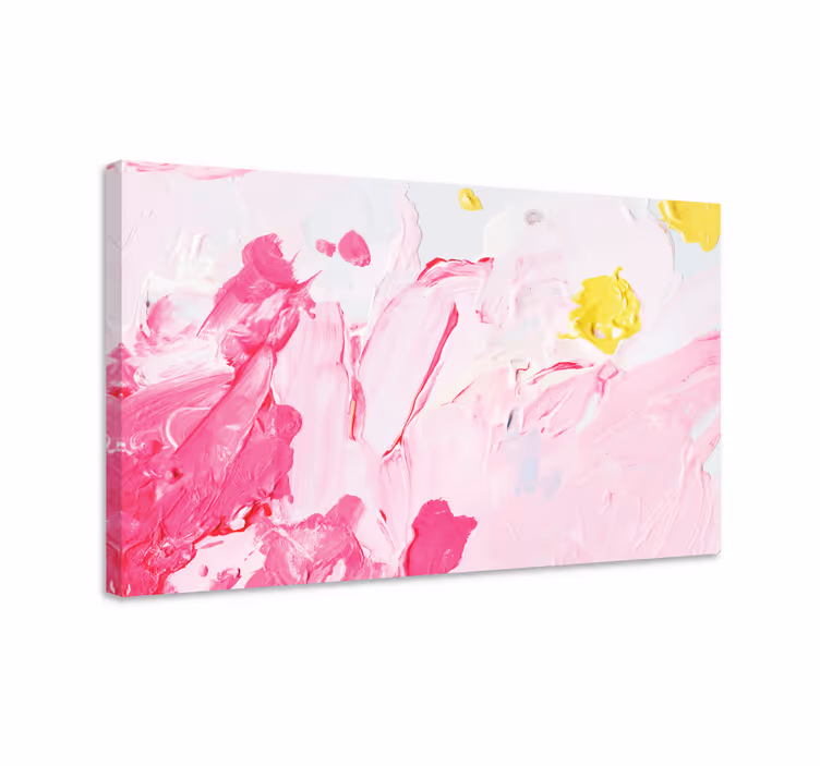 Wandbilder landschaft mit abstrakten rosa wirbeln - TenStickers