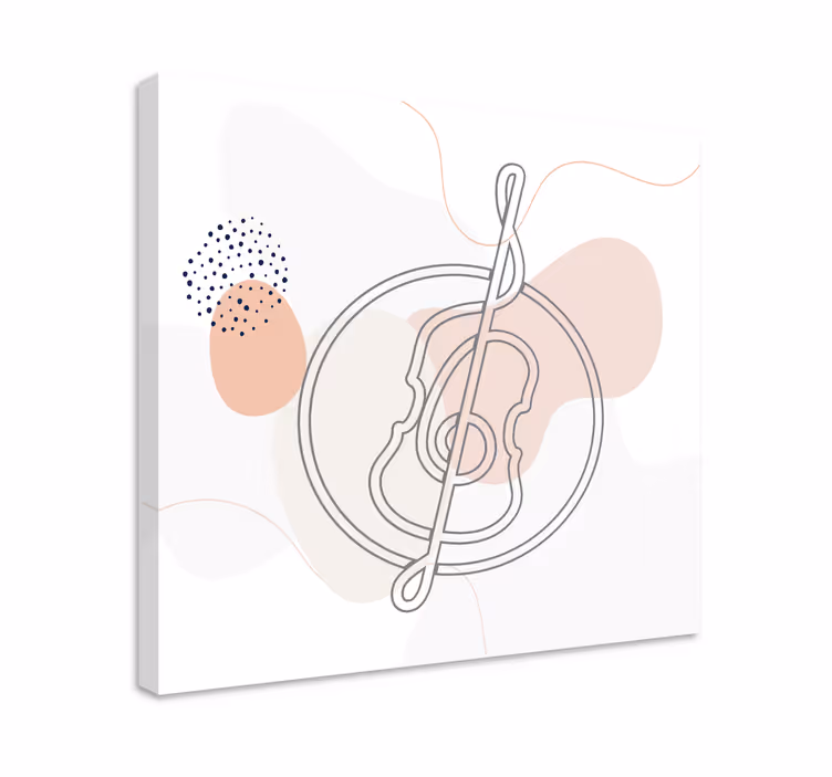 Wandbild musik umriss von musikinstrumenten - TenStickers