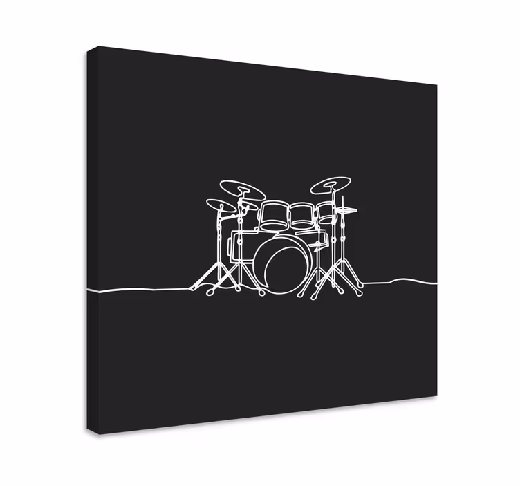 Wandbild musik schlagzeug umriss - TenStickers