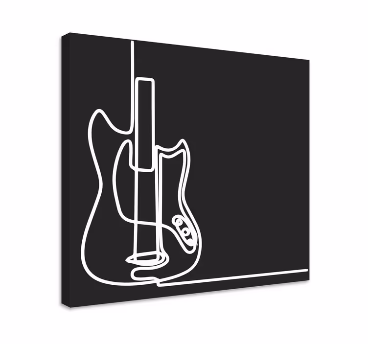 Wandbild musik e-gitarre umriss - TenStickers