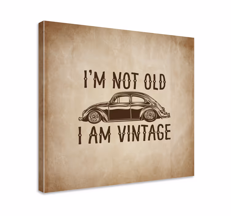 Wandbilder vintage mit automobil-zitat - TenStickers