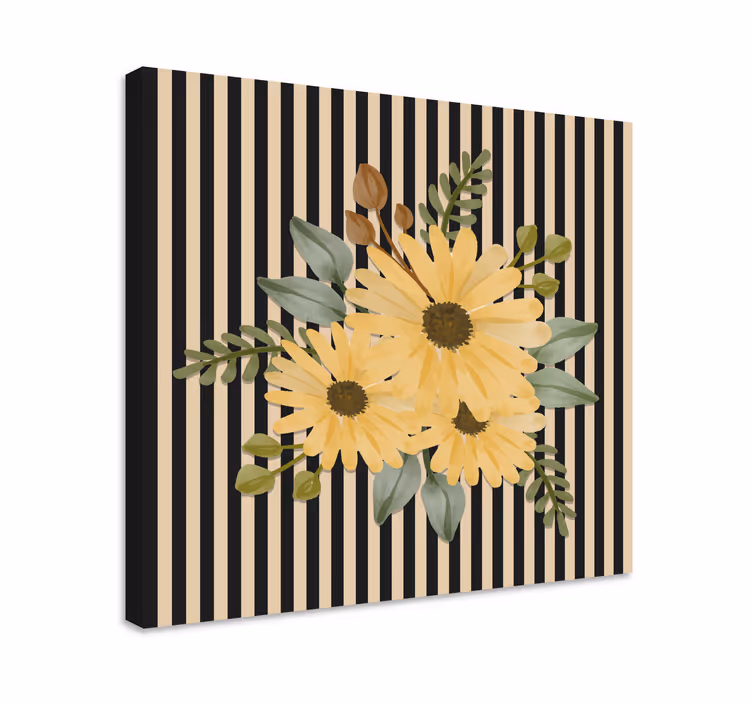 Leinwandbild sonniges blumenarrangement - TenStickers