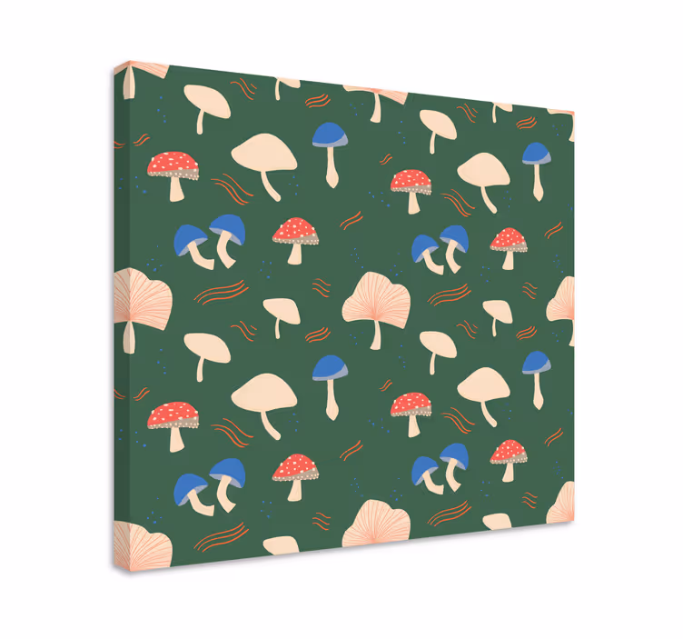 Leinwandbild mit pilzmuster - TenStickers