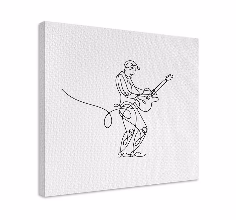 Wandbild musik musiker spielt gitarre - TenStickers