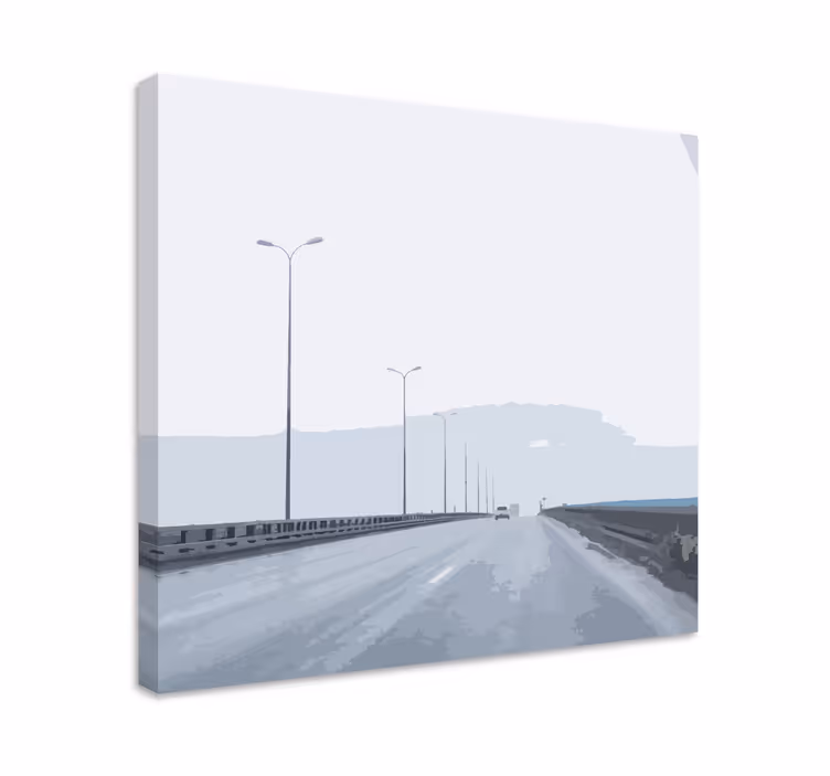 Leinwandbild stadtansicht autobahn - TenStickers