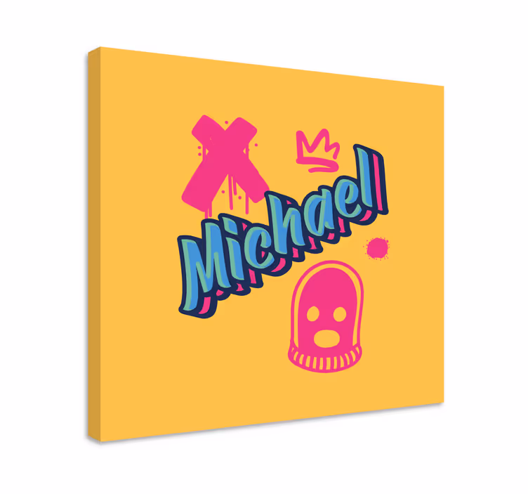 Leinwandbild mit kräftiger schriftart ausdruck - TenStickers