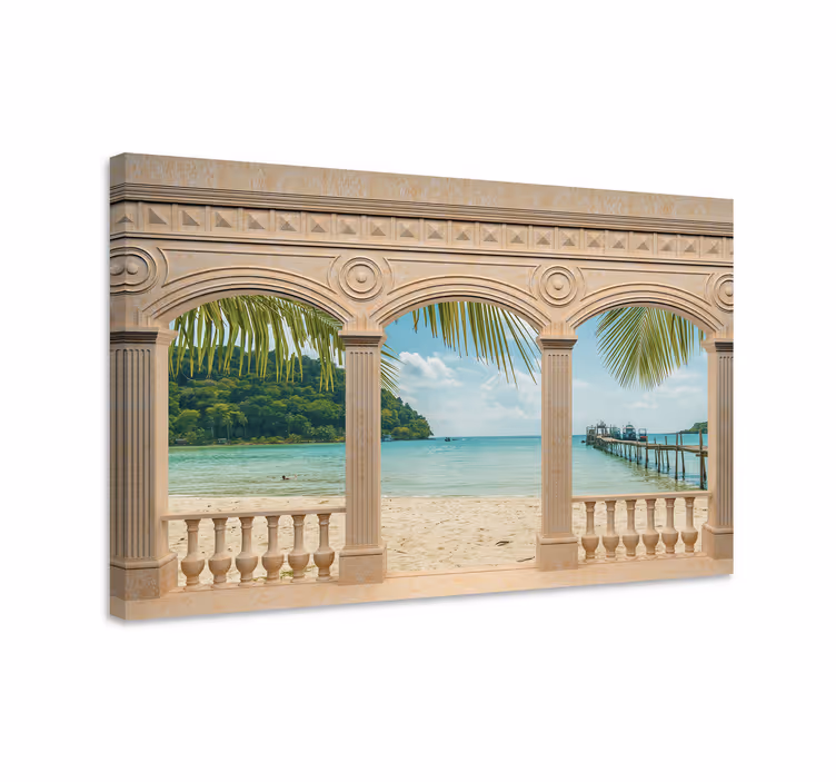 Wandbilder landschaft tropische strandansicht - TenStickers