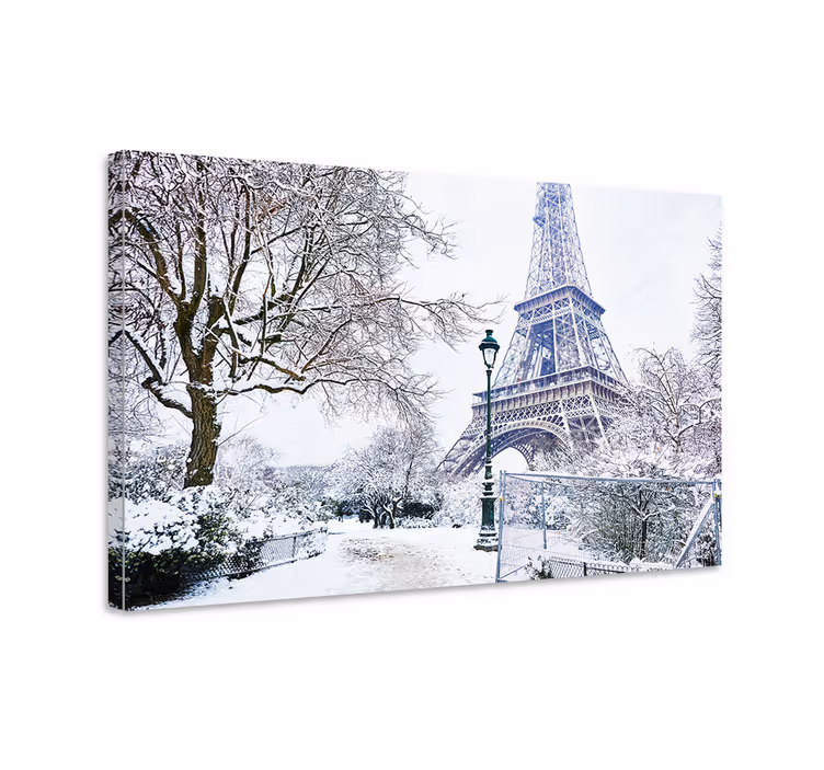 Leinwandbild eiffelturm winter - TenStickers