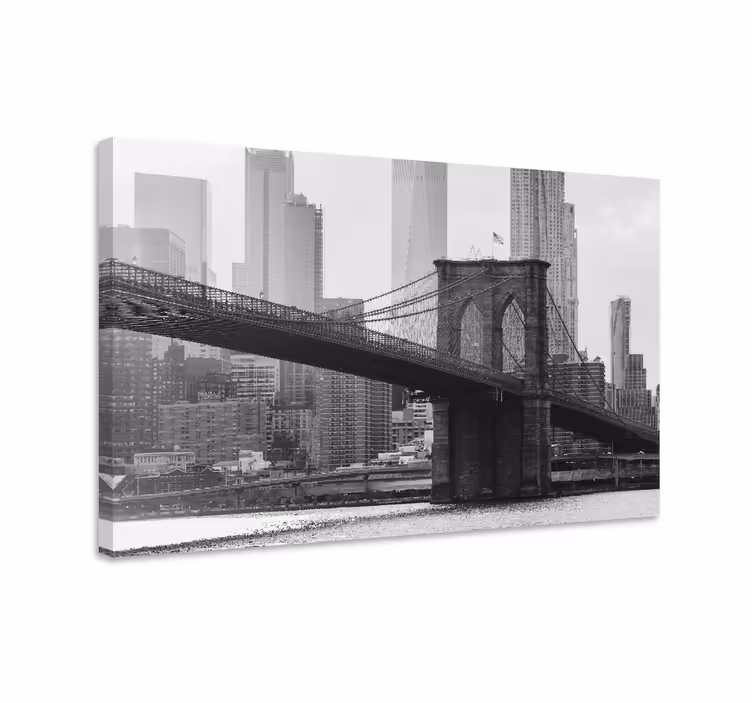 Leinwandbild Schwarz und weiß brooklyn - TenStickers