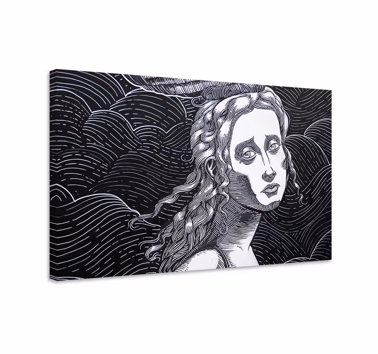 Kunst auf leinwand ausdrucksstarkes porträt - TenStickers