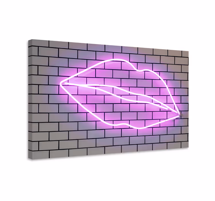 Wandbild motivation kuss neon schild - TenStickers