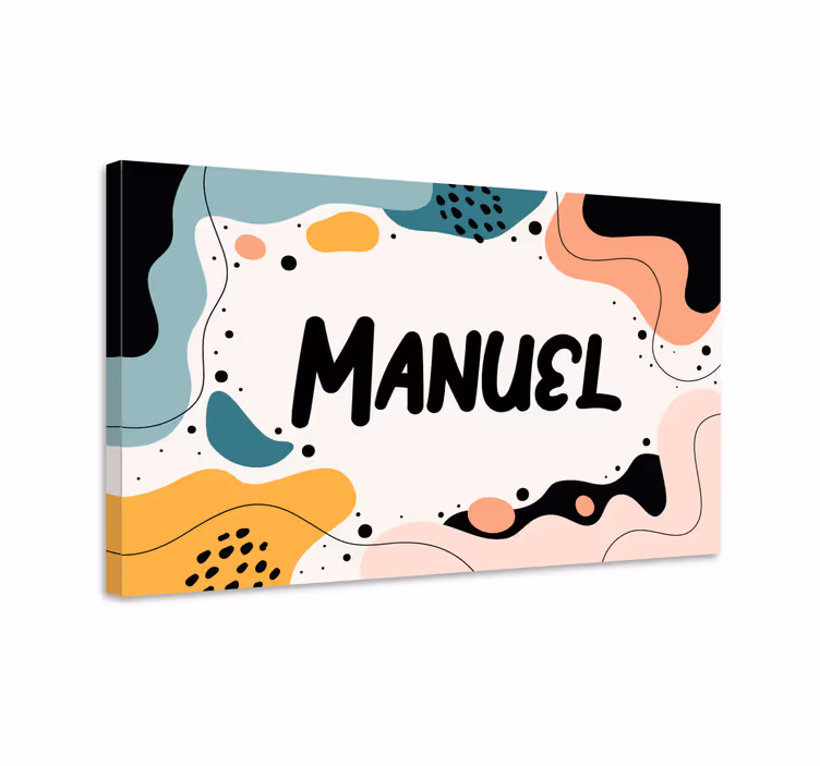 Leinwandbild personalisiert mit lustigem namensdesign - TenStickers