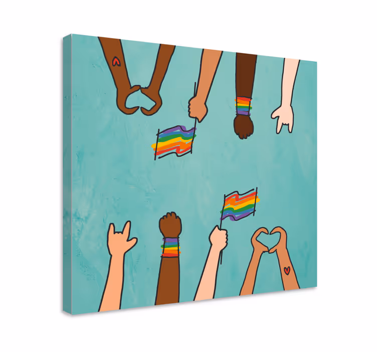 Wandbild motivation einheit in händen - TenStickers