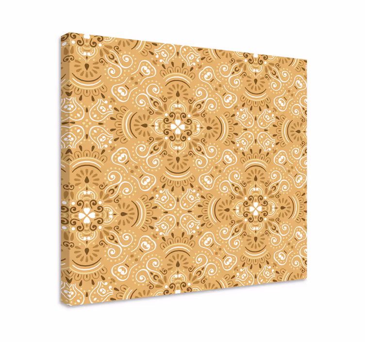 Leinwandbild ornament mit filigranem naturmuster - TenStickers