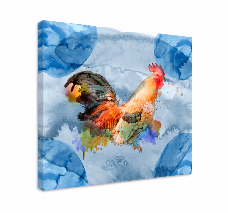 Wandbild tier hahnspritzer - TenStickers
