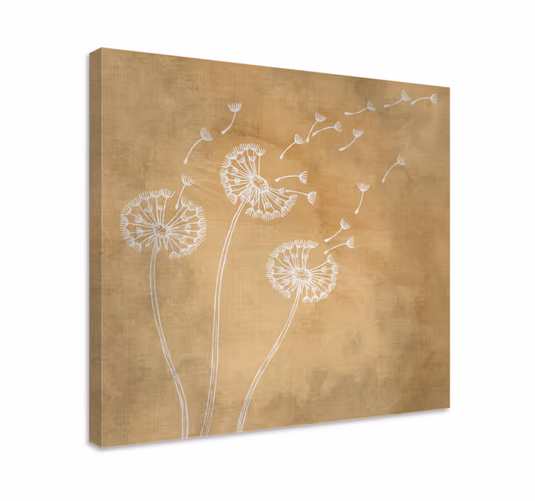 Leinwandbild löwenzahnsamen im fluss - TenStickers