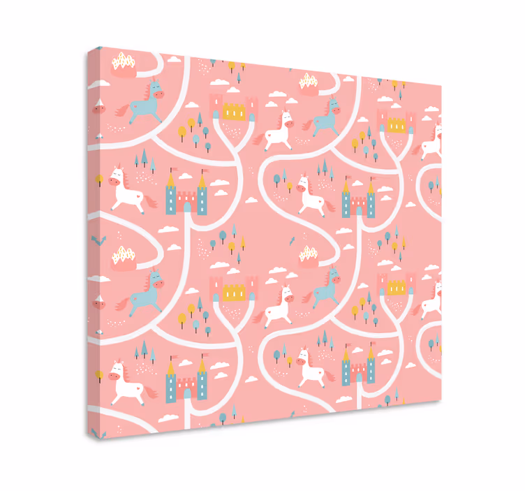 Hirsch bild leinwand verspielte einhornreise - TenStickers