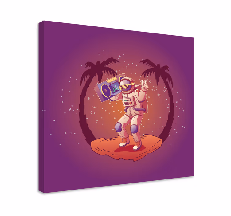 Wandbild gaming astronaut tanzen - TenStickers