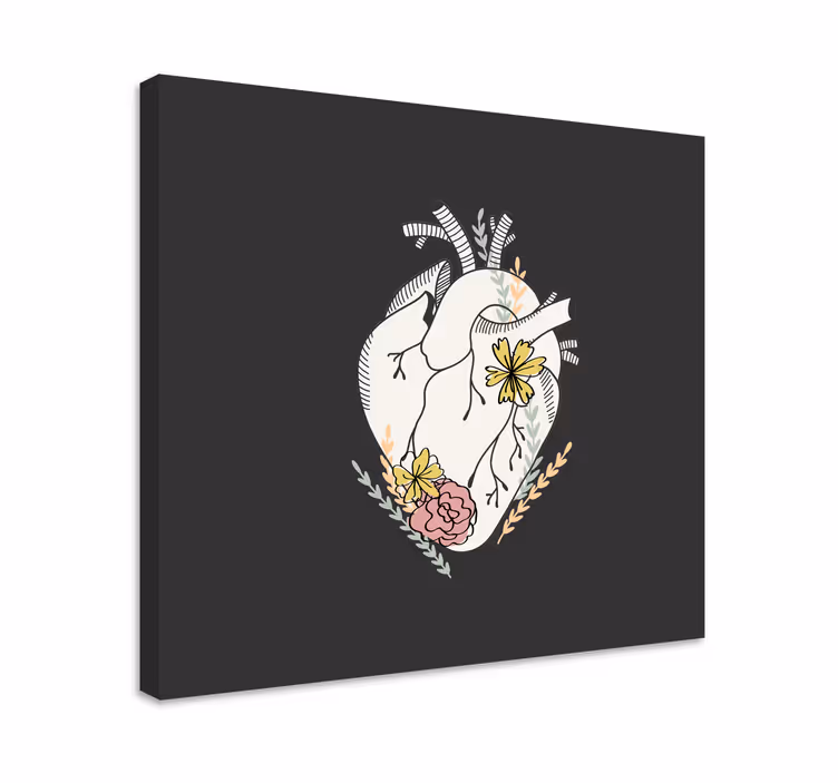 Wandbilder landschaft herzblumen komposition - TenStickers