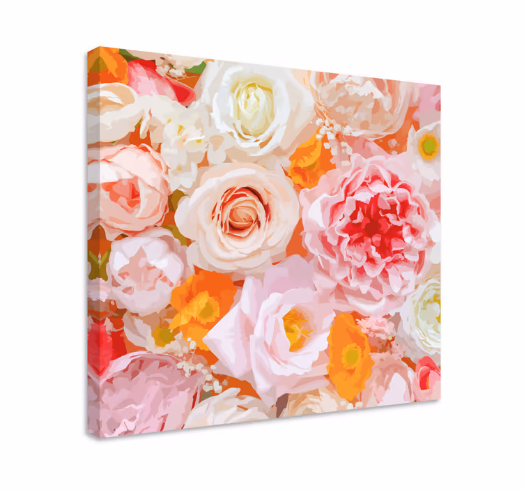 Leinwandbild blühendes blumenarrangement - TenStickers