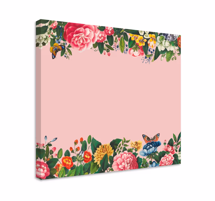 Leinwandbild lebendige blumengrenze - TenStickers