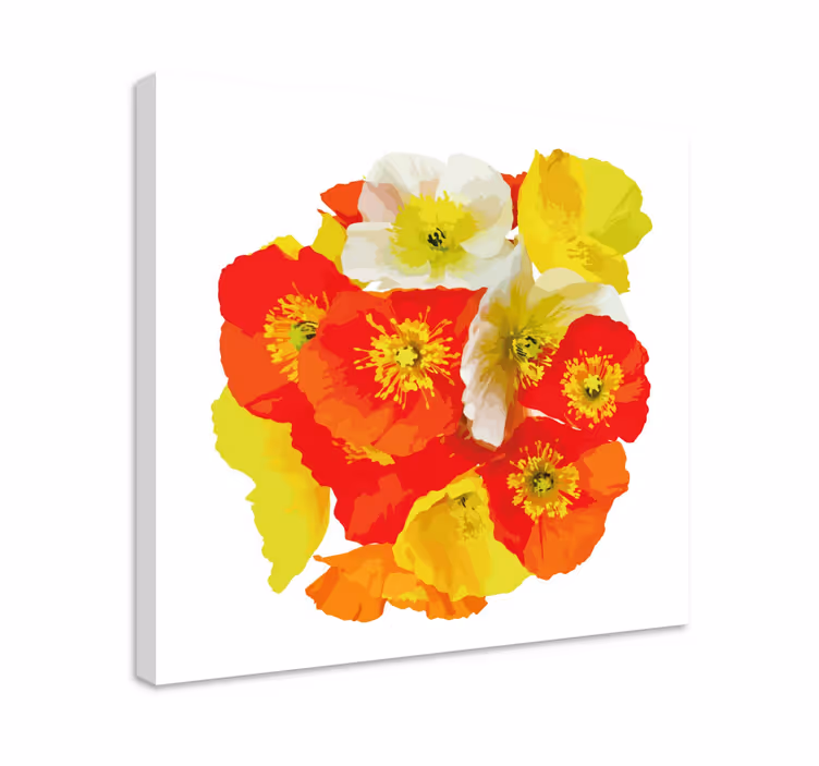 Leinwandbild lebendige blumenkomposition - TenStickers