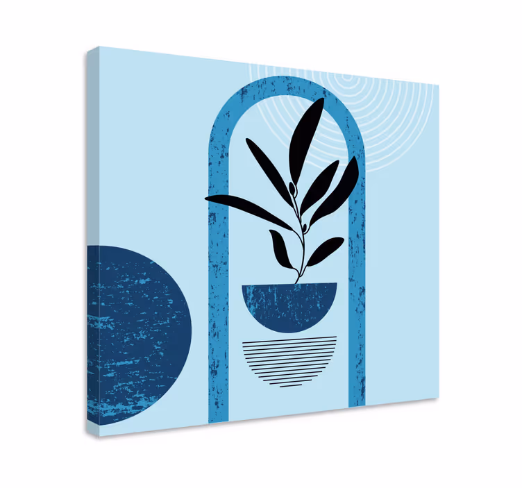 Leinwandbild minimalistische Pflanzenillustration - TenStickers