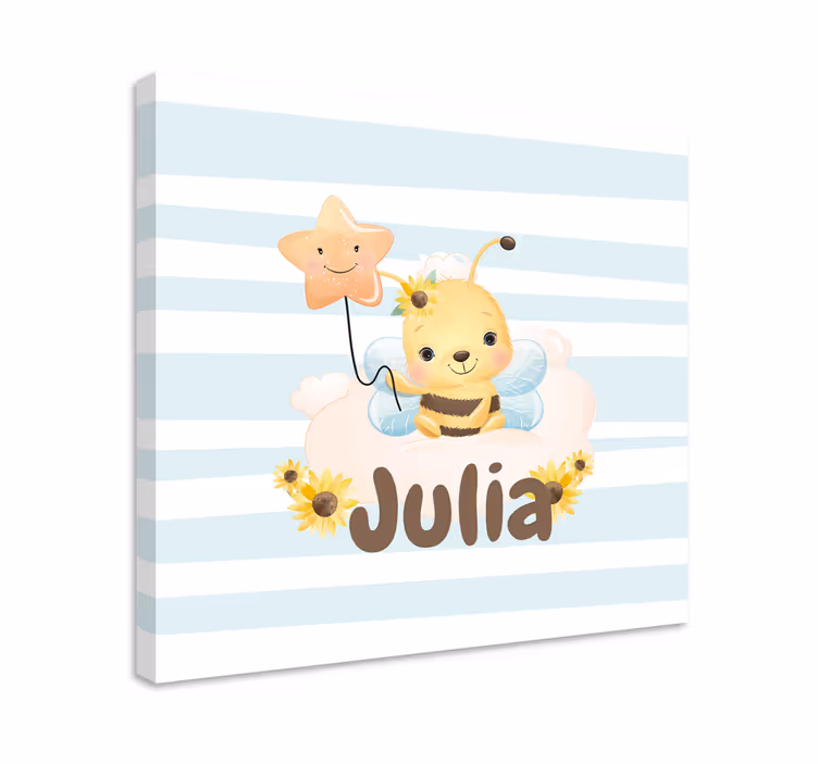 Wandbild tier süßer bienencharakter - TenStickers