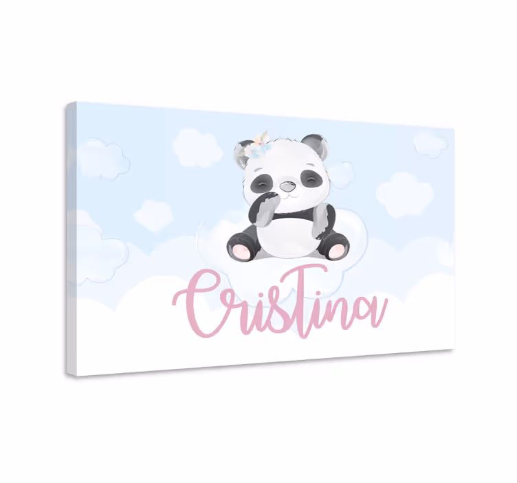 Wandbild tier süßer panda charakter - TenStickers