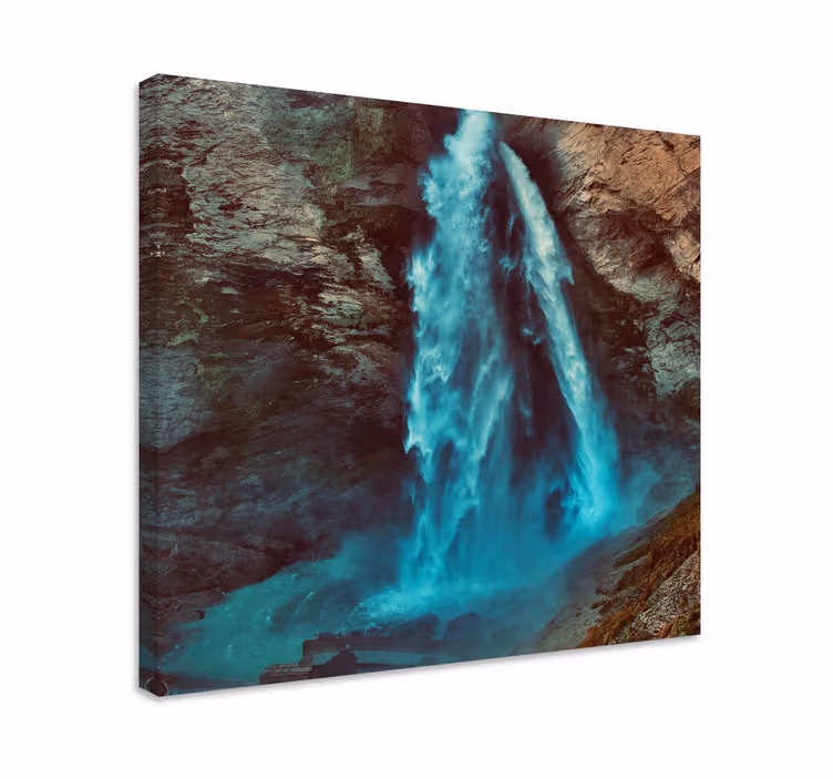 Wandbilder landschaft mit wasserfall im fluss - TenStickers