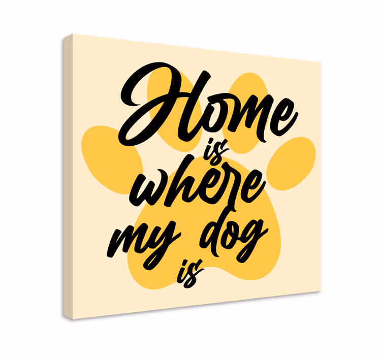 Wandbilder hunde zuhause ist wo das herz ist - TenStickers